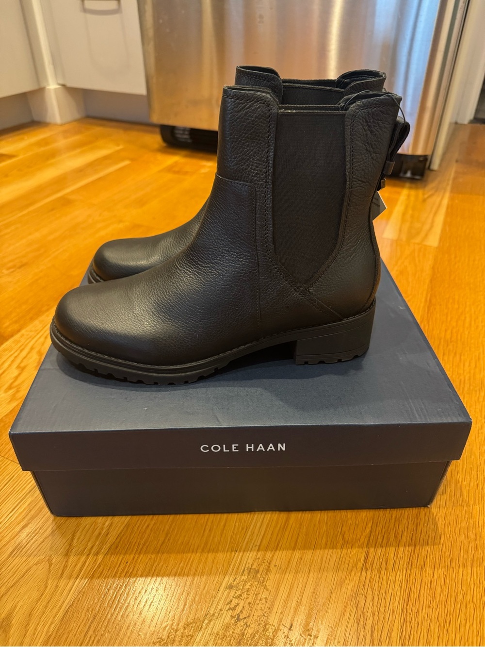 NEW WITH TAGS: Cole Haan Black Leather Camea Chelsea Boots - Women’s 11